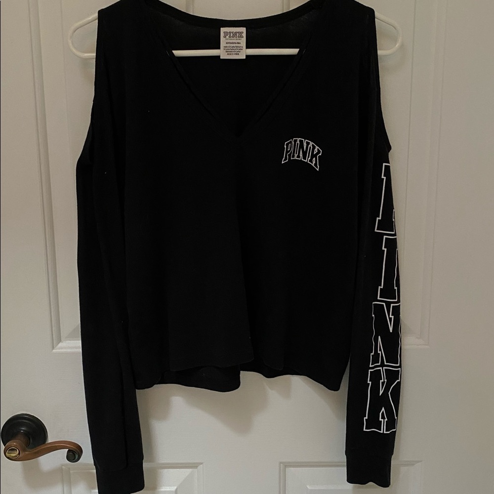 PINK cold-shoulder shirt
